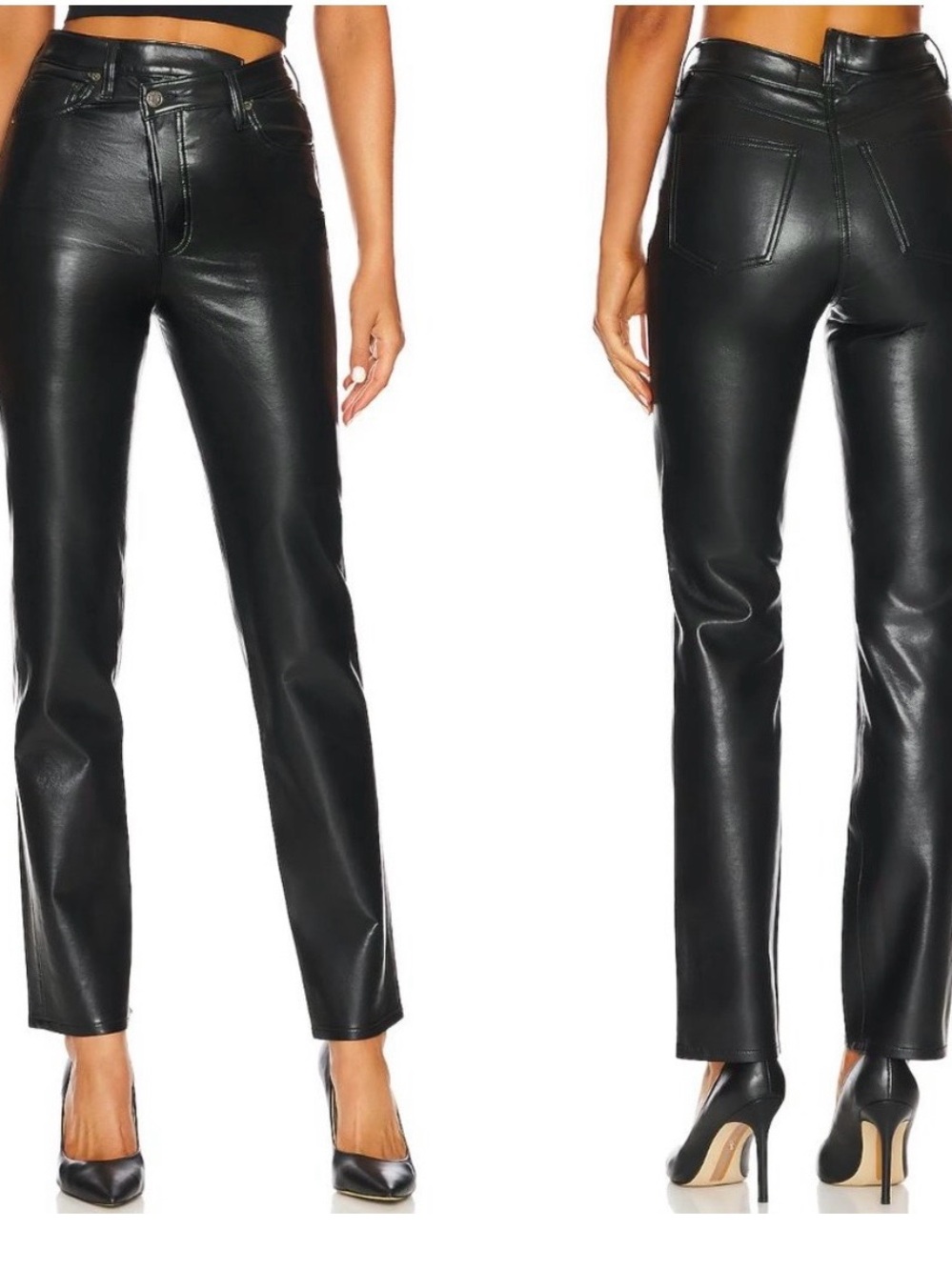 AGOLDE - Recycled Leather criss cross pants